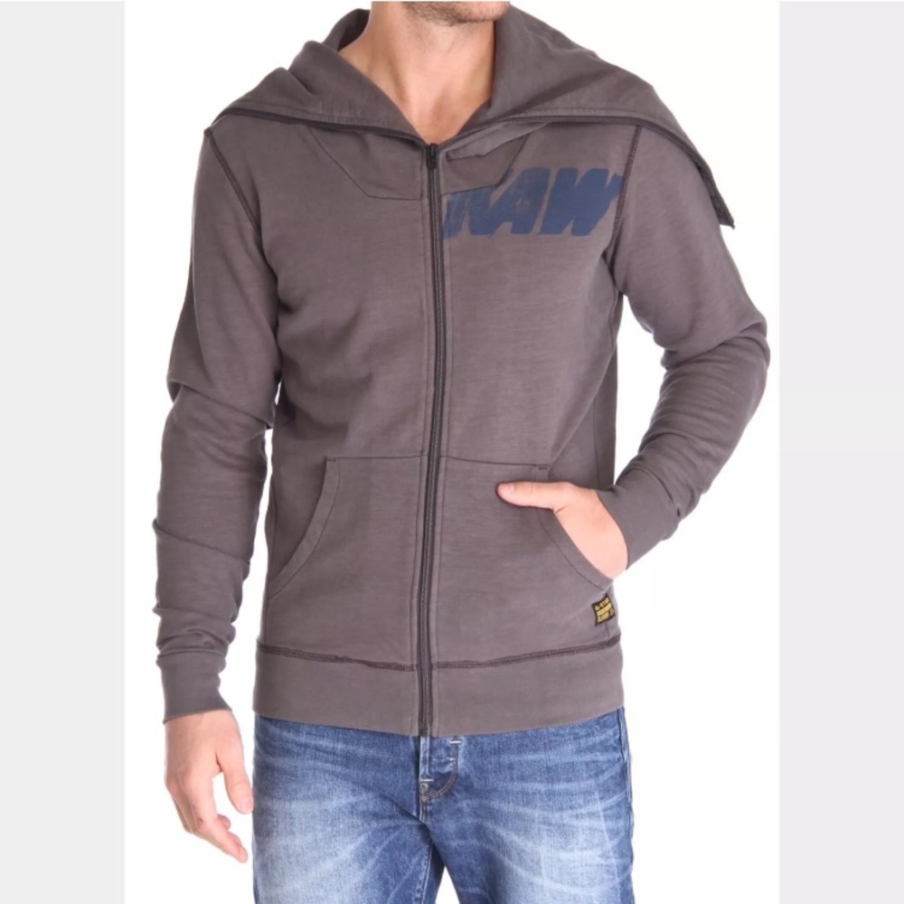 G-Star RAW Fargo Tunnel Vest Hoodie Gray SZ XL